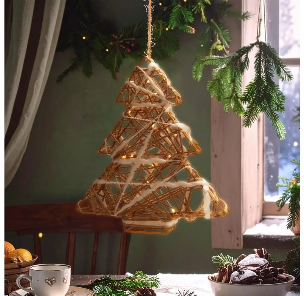 Brilagi - LED karácsonyi dekoráció LED/2xAA 34x31 cm karácsonyfa