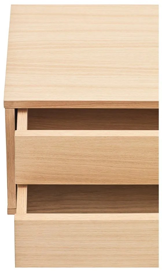 Yoko téglavörös konzolasztal tölgyfa dekorral - Teulat