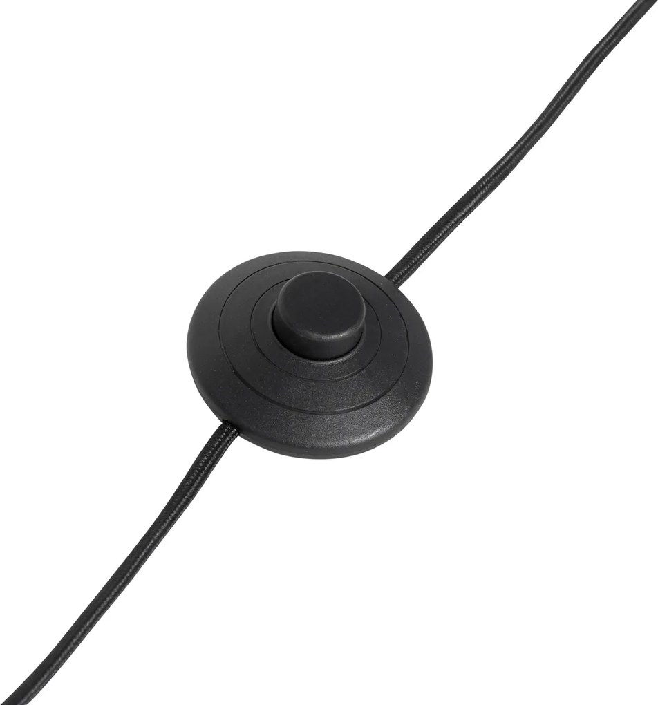 Állólámpa diófa fekete búrával és arany belsővel 50cm - Tripod Classic