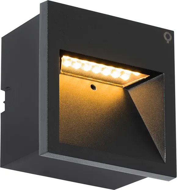 Modern fali lámpa fekete, beépített LED-del - Gem 2
