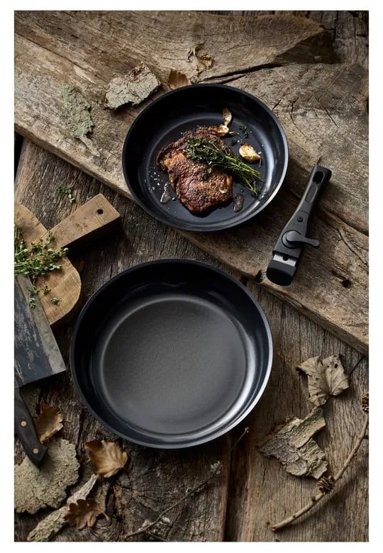 Alumínium serpenyő készlet levehető nyéllel, tapadásmentes felülettel, 2 db-os ø 28 cm – Holm