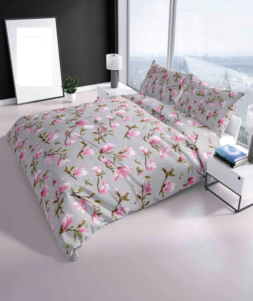 Magnolia krepp ágyneműhuzat TiaHome - 1x Párna 90x70cm, 1x Paplan 140x200cm