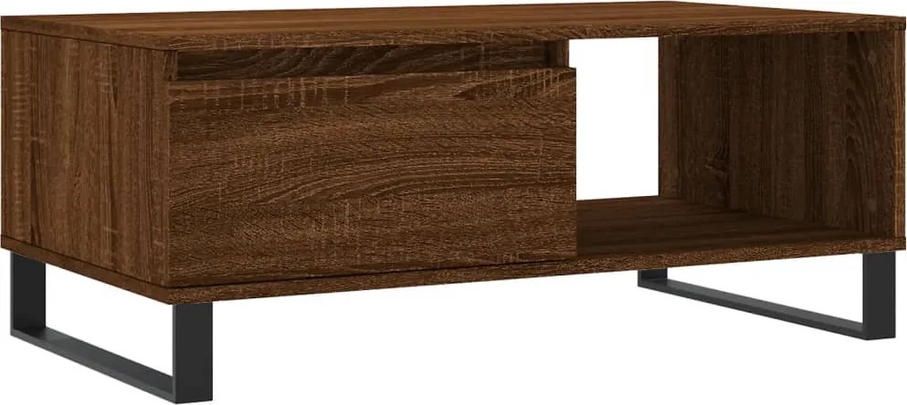 vidaXL barna tölgyszínű szerelt fa dohányzóasztal 90x50x36,5 cm