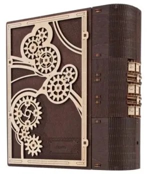 Ugears - 3D fából készült mechanikus kirakós Titkok könyve