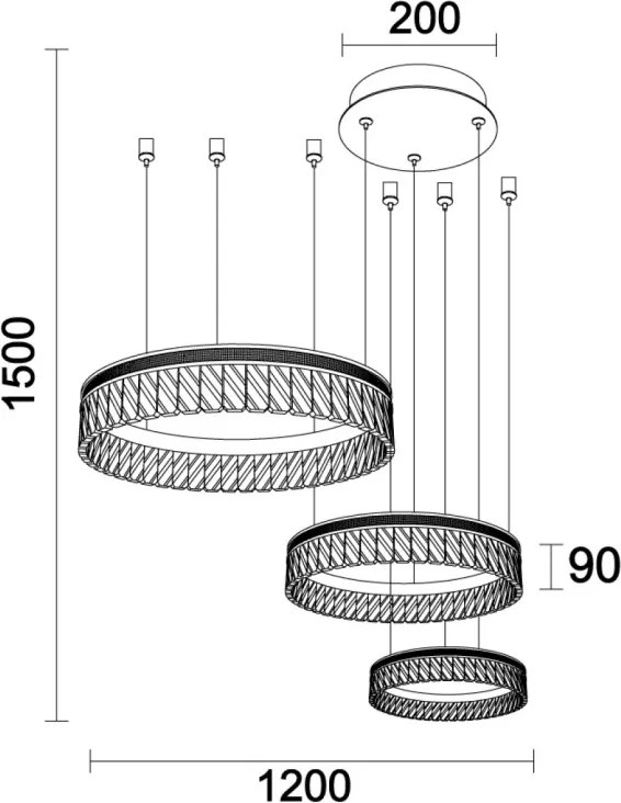 NEDES N2105 THALIA Modern Led Függesztett Lámpa IP20