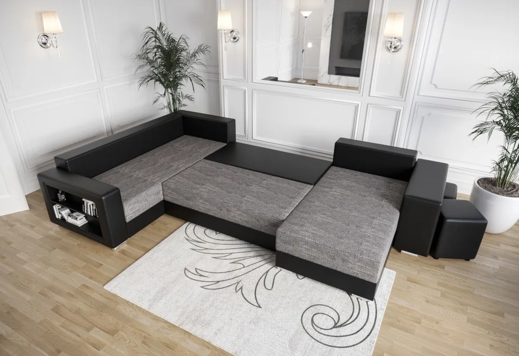 JENER U ágyazható sarok ülőgarnitúra, 326x90x180, itaka 33, jobb