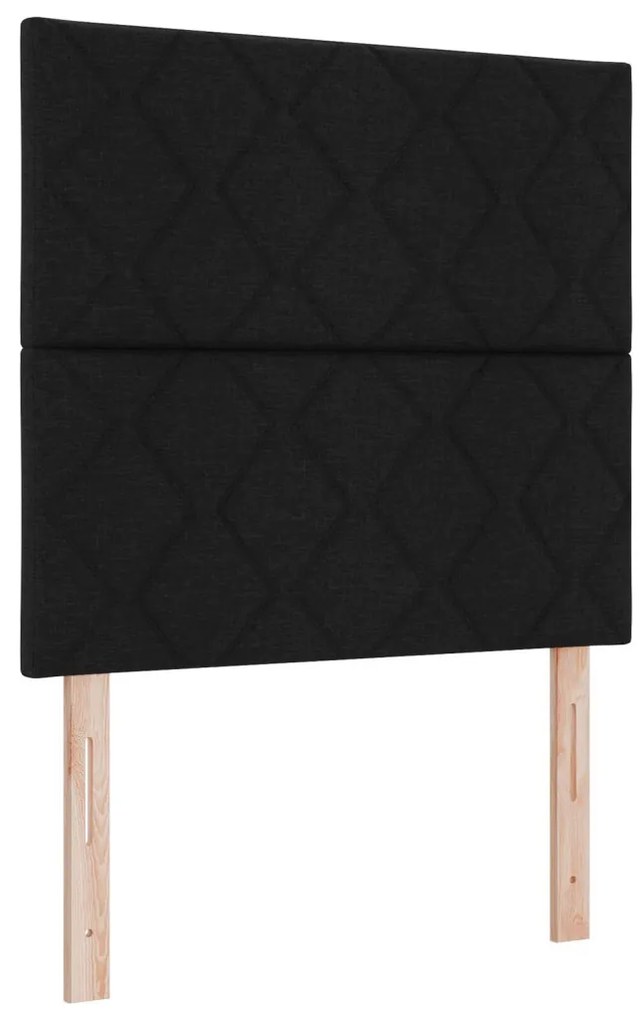 Fejtámla Gyémánt Blokkok Mintás Fekete 100 cm Textil, Fejtámla Gyémánt Blokkok Mintás Fekete 200 cm Textil