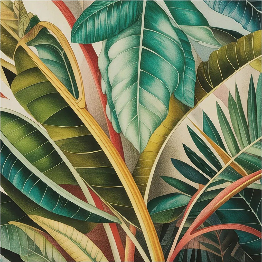 Dekoratív Fali Fotótapéta Egzotikus levelek 250x250 Ragasztó