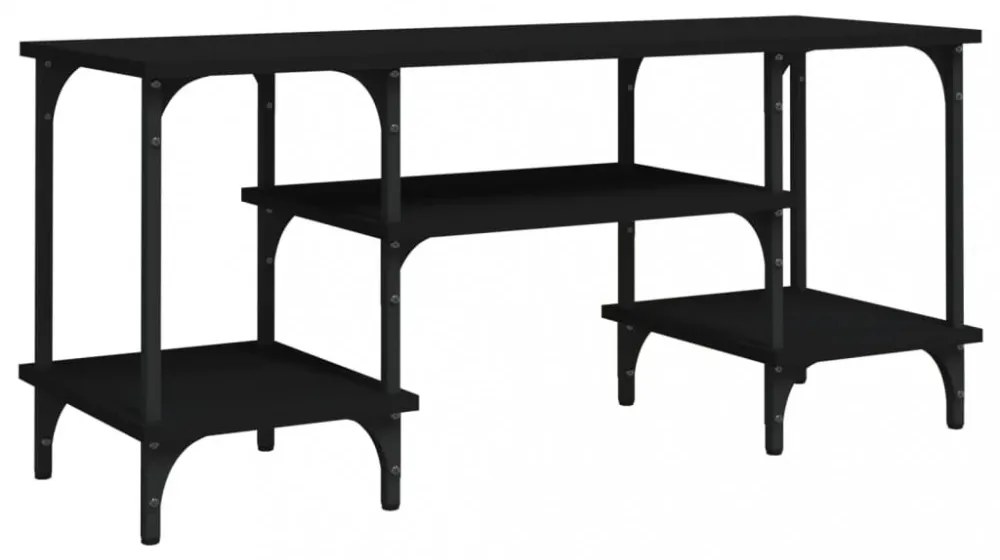 fekete szerelt fa TV-szekrény 102x35x45,5 cm