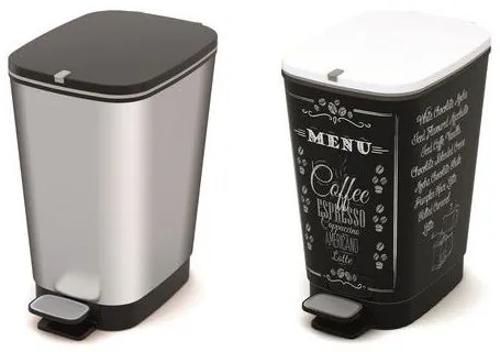 Manutan Expert  Chic műanyag szemetes kosár, térfogata 60 l, ezÜst%