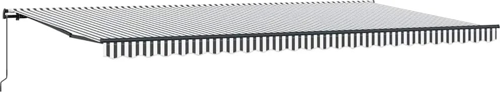 vidaXL antracitszürke-fehér kézzel kihúzható napellenző 600 x 300 cm