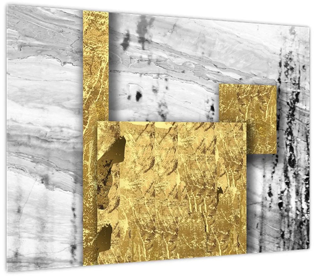 Kép - Arany négyzetek N⁰1 (70x50 cm)