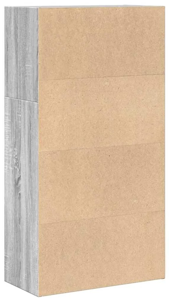 szürke sonoma színű szerelt fa könyvespolc 60 x 30 x 114 cm