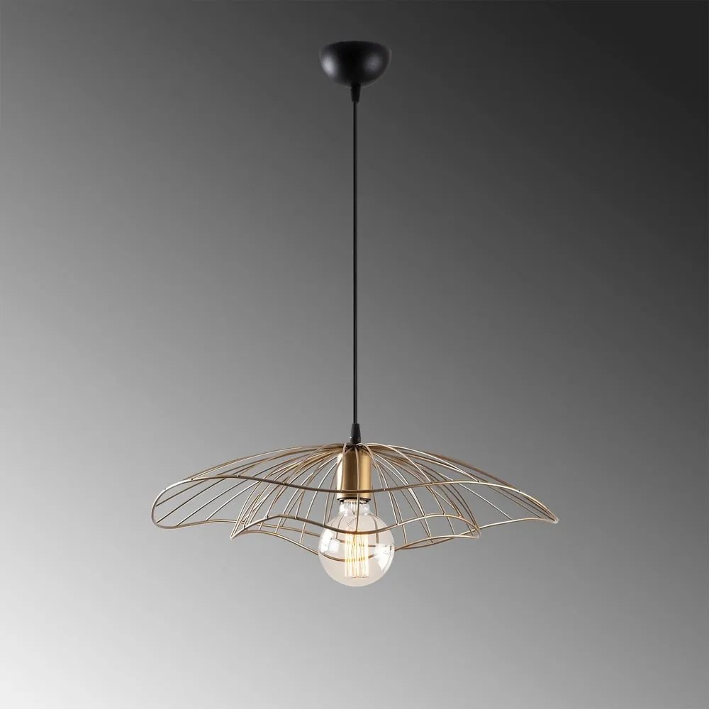 Aranyszínű függőlámpa ø 50 cm Farac – Opviq lights