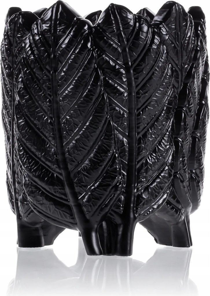 Home of Nature fekete matt Poli virágcserép 10 cm