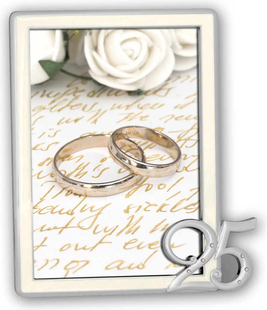 Fém képkeret 10x15 a 25. születésnapra