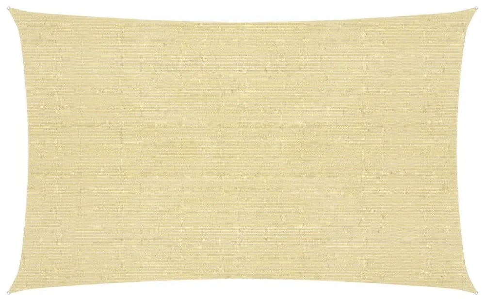 bézs HDPE napvitorla 160 g/m² 3 x 5 m