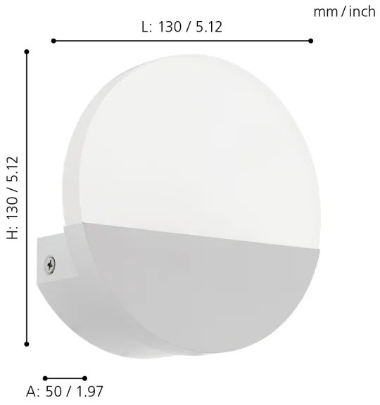 Eglo 96039 - LED Fali lámpa METRASS 1 1xLED/4,5W/230V