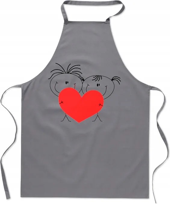Valentin-nap Konyhai kötény Szerelmes pár Szív