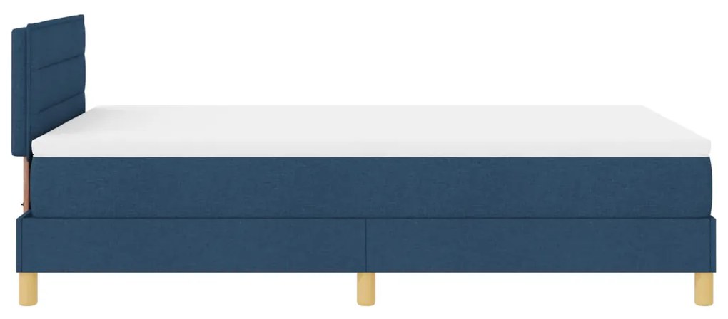Box Spring Ágy Matraccal Kék 120x200 cm Szövet