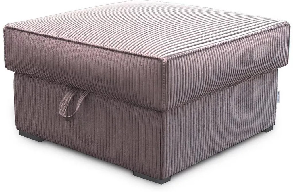 Világoslila SMART COSARO tárolós puff, 65x65 cm