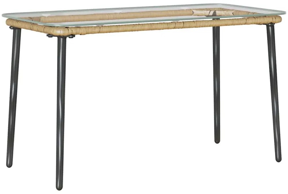 Kerti Asztal Természetes 80 x 40 x 45.5 cm Poli rattan