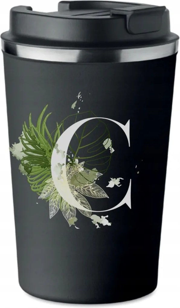 Prémium termo bögre fekete C betűvel Celina Boszorkány KT_192_cz