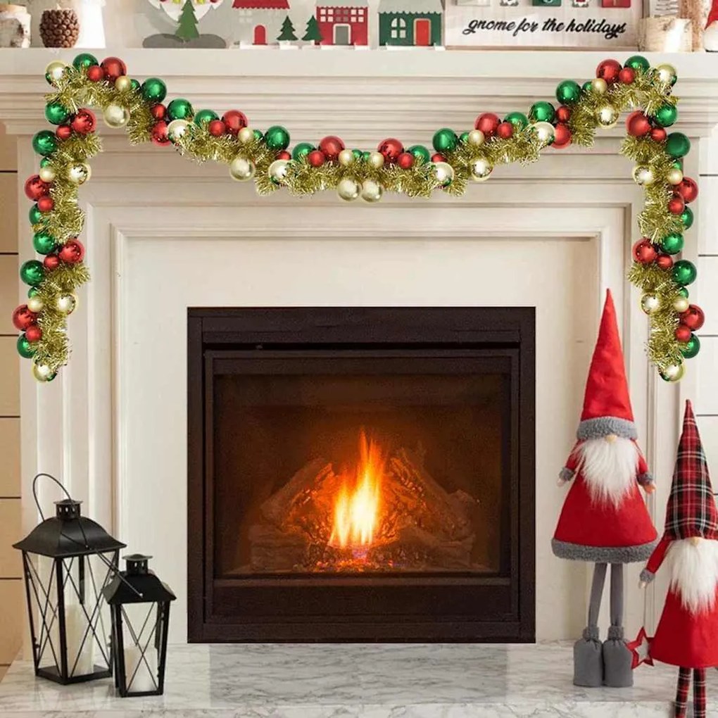 Karácsonyi gömb girland Sokszínű 186 cm Polisztirol