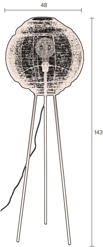 Aranyszínű állólámpa Meezan - Dutchbone