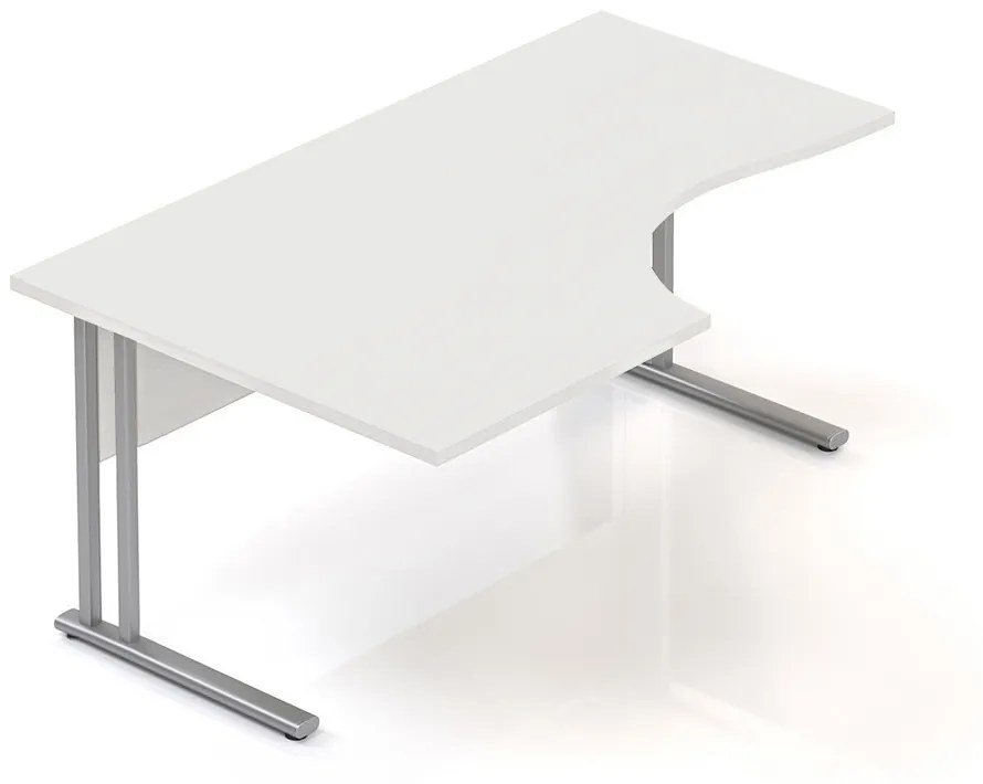 Visio ergonomikus asztal 160 x 100 cm, bal, fehér