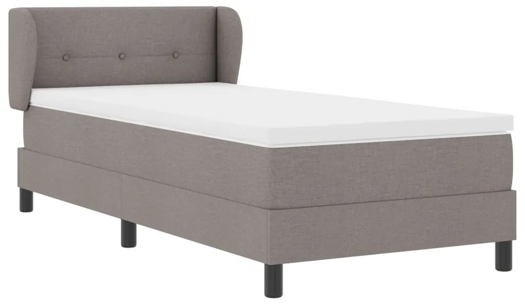 Boxspring Ágy Matresszel Taupe 90x200 cm Szövet