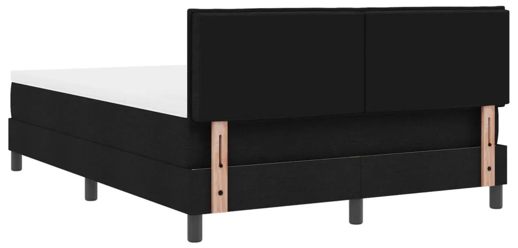Boxspring Ágy Matraccal Fekete 140x190 cm Szövet
