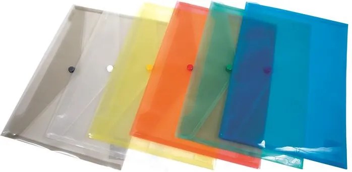Irattartó tasak, A5, PP, patentos, DONAU, sárga (D8547S)