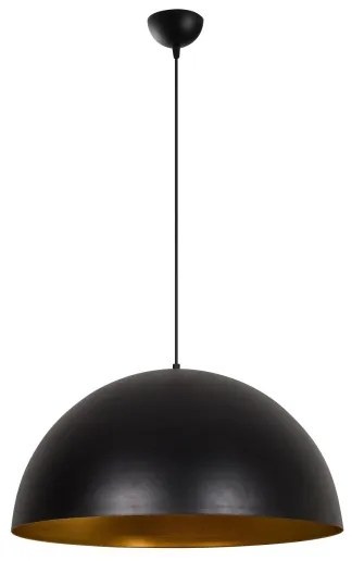 Zsinóros csillár SIVANI 1xE27/40W/230V átm. 60 cm fekete/rézszínű