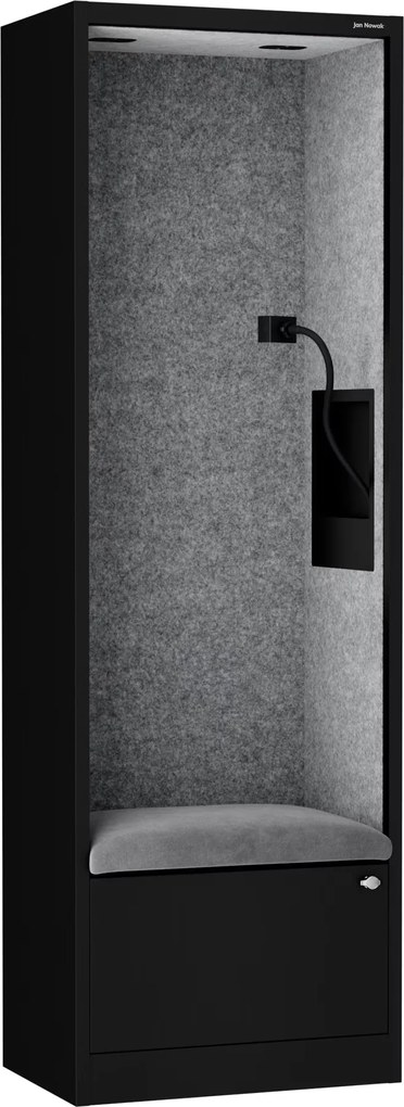 Sally 600mm korpus Czarny - siedzisko Szary