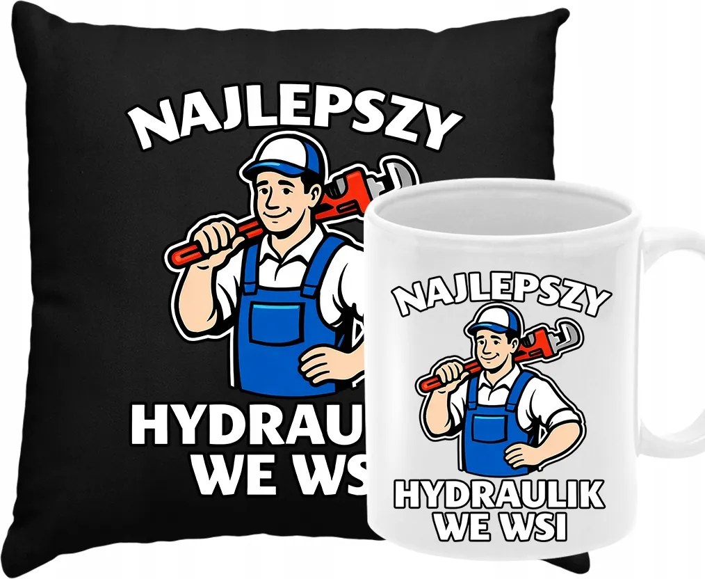 Párna Bögre Szett Vicces Ajándék Vízvezeték szerelő Kollégáknak Születésnapra