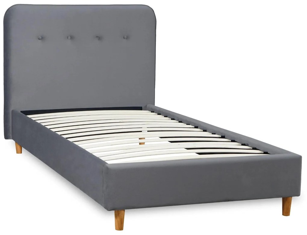 Egyszemélyes ágy 90 cm Dictador (sötétszürke) (ágyráccsal). Akció -15%. 1119048