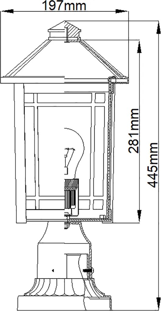 Quoizel klasszikus kültéri állólámpa cedar point fekete elsqzcedarpoint3mbk IP44
