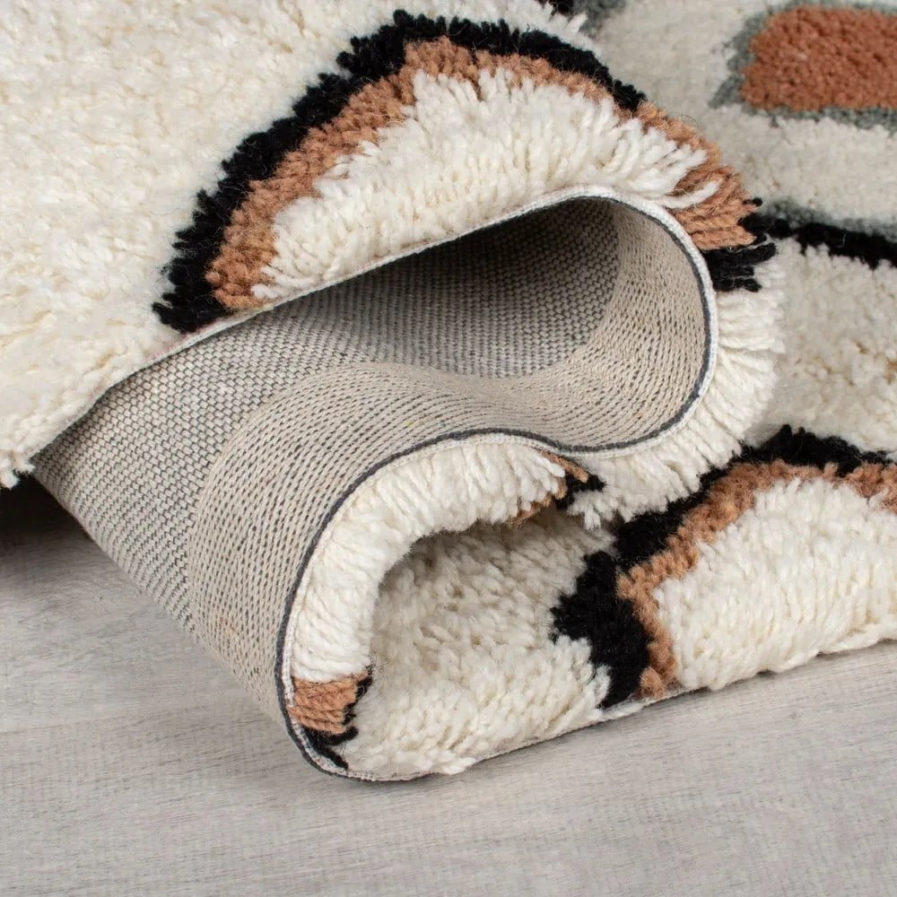 Krémszínű kézi szövésű gyapjú szőnyeg 120x170 cm Moroccan Midar – Flair Rugs