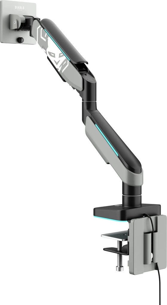 Monitortartó LED RGB 49", szürke-fekete: Diablo X-Arm