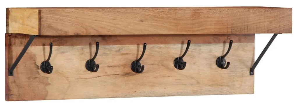 Fogas polcokkal tárolóval Barna 73 x 19 x 23 cm Tömör akácfa