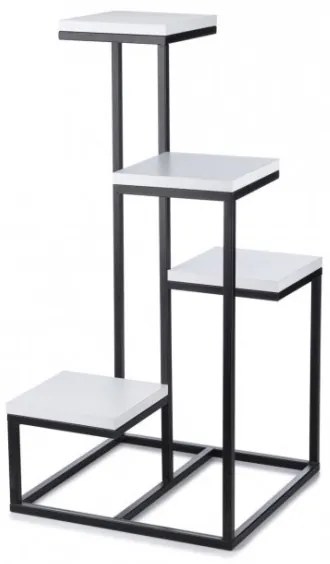 KASKADA virágtartó állvány 79x40 cm fekete/fehér