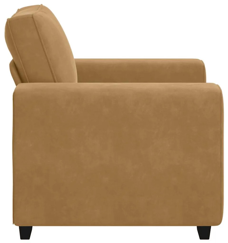 vidaXL barna bársony kanapéfotel 60 cm