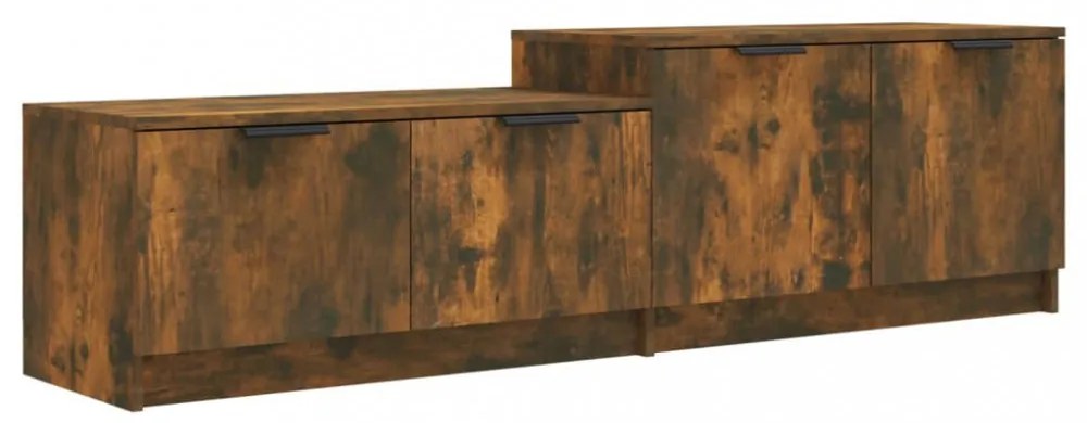 füstös tölgyszínű szerelt fa TV-szekrény 158,5 x 36 x 45 cm
