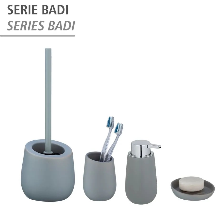 Szürke kerámia szappanadagoló 320 ml Badi – Wenko