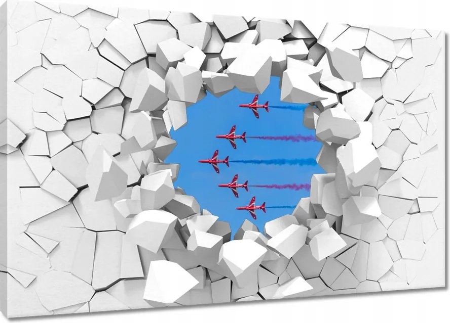 Vászonkép 60x40 Repülőgépek bemutató