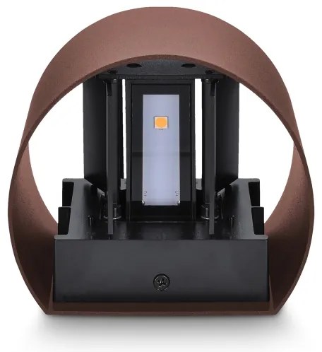 Brilagi - LED kültéri fali lámpatest RONDO LED/6W/230V barna IP54