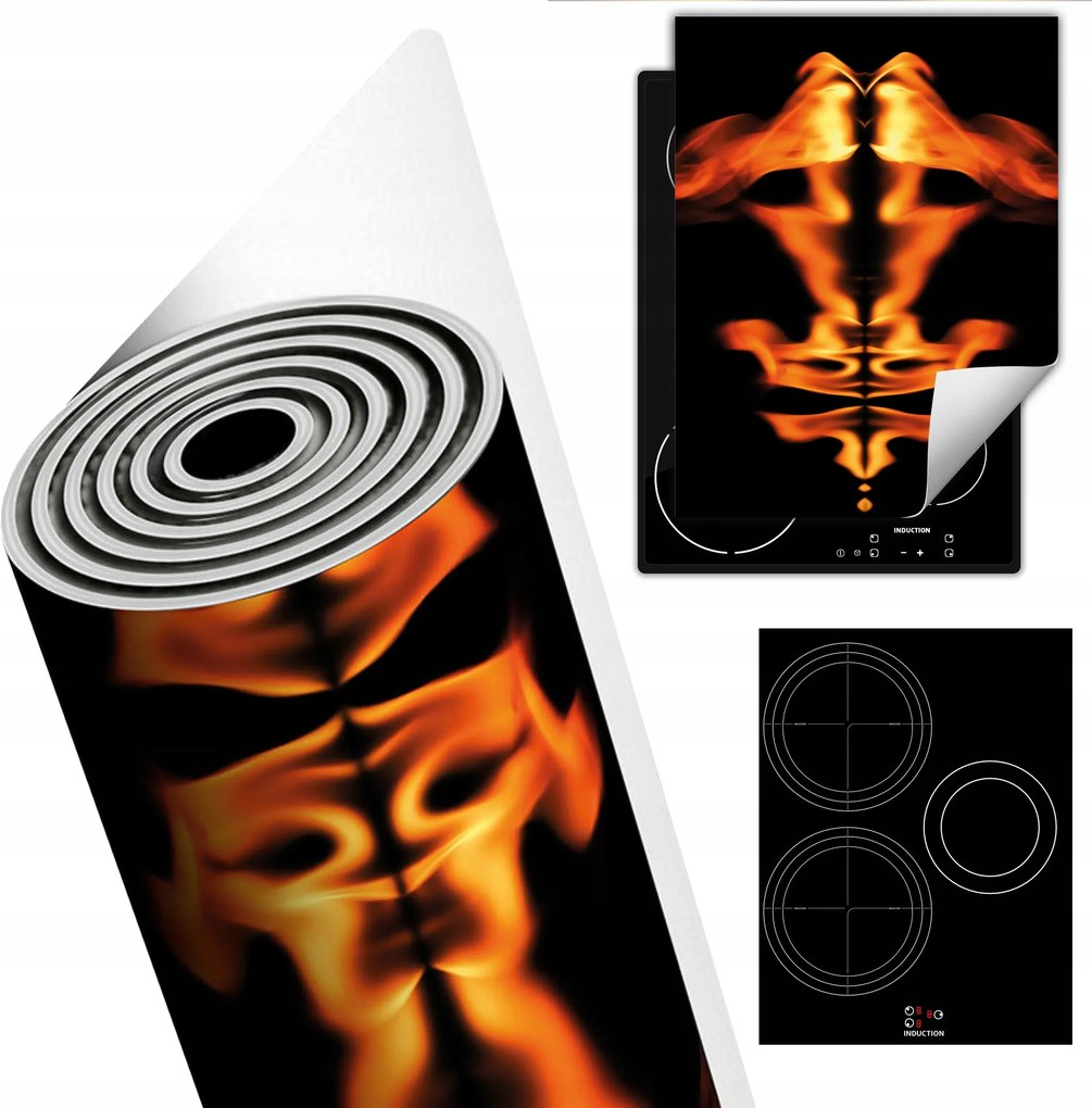 Tűzhelyvédő Szőnyeg Asztali Dekoráció 40x52 fekete tűz