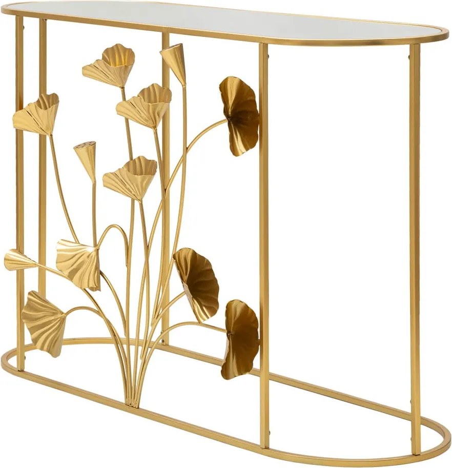 Aranyszínű konzolasztal 40x120 cm Flow – Mauro Ferretti