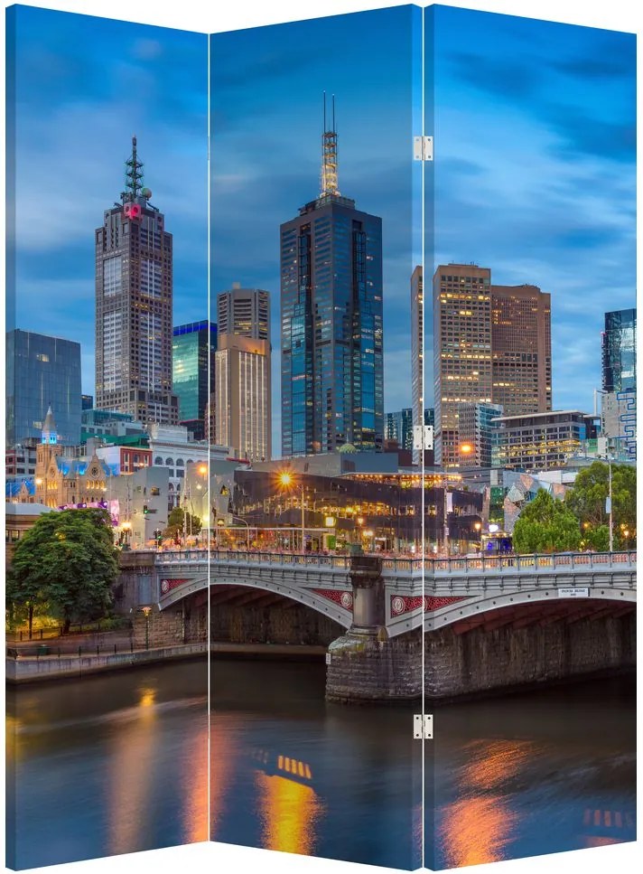 Paraván - Melbourne város (126x170 cm)